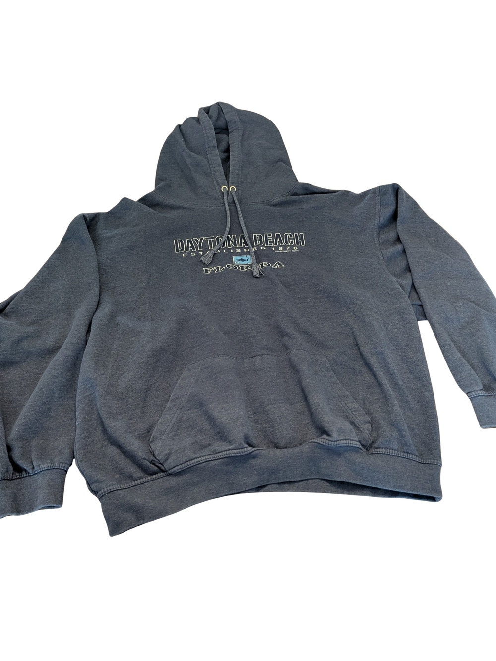 GUC US Apparel Adult 2XL Daytona Beach Florida Blue Hooded Sweatshirt